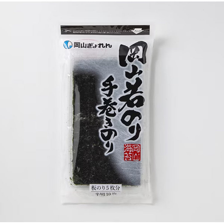 Okayama Wakanori Hand Roll Roasted Seaweed 1 each