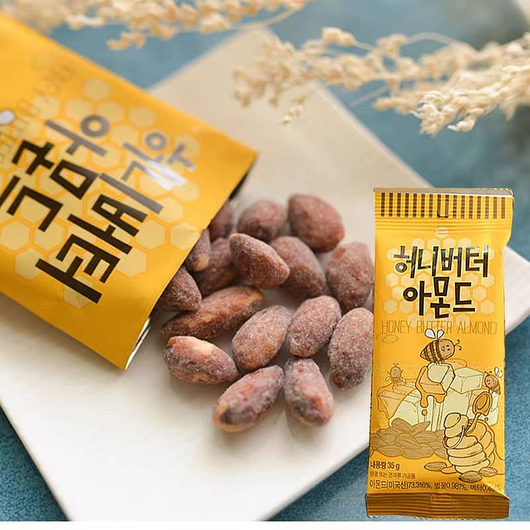 韩国进口杏仁汤姆农场蜂蜜黄油扁桃仁35g坚果零食 (min 2)
