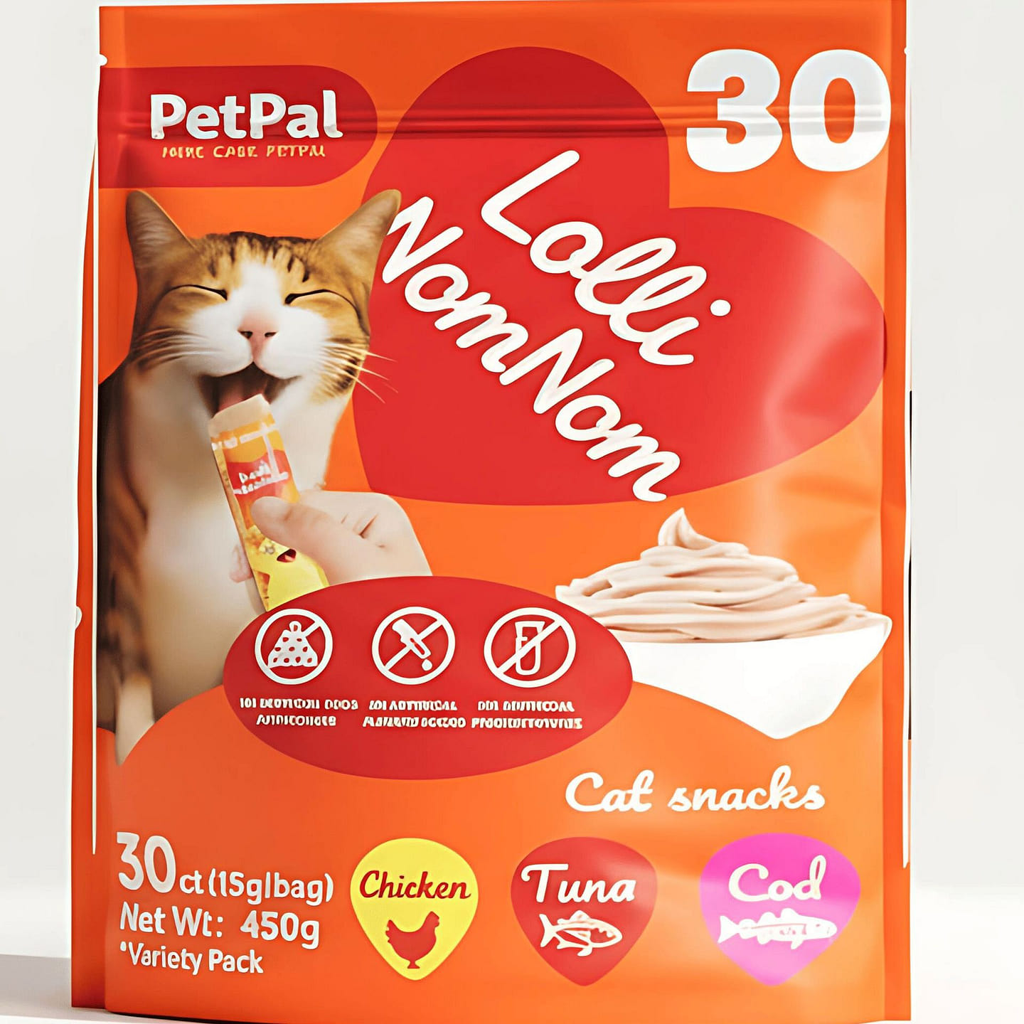 Cat Squeezable Treats, Quality Protein, 30 Count 1 pack