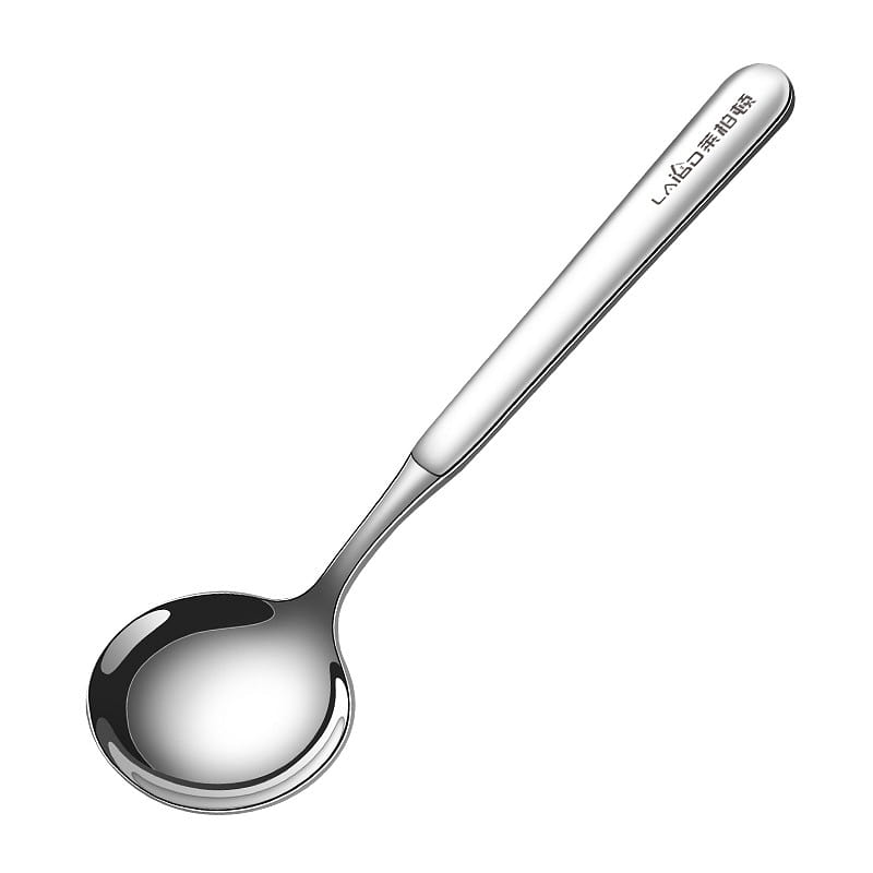 Leiperton Food Grade Western Spoon 316L Stainless Steel Korean Style Long Handle 1 อัน
