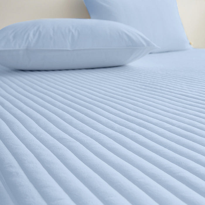 mumooroom High-Dense Pure Cotton Mattress Pad – SKYBLUE (US Twin) 1 each