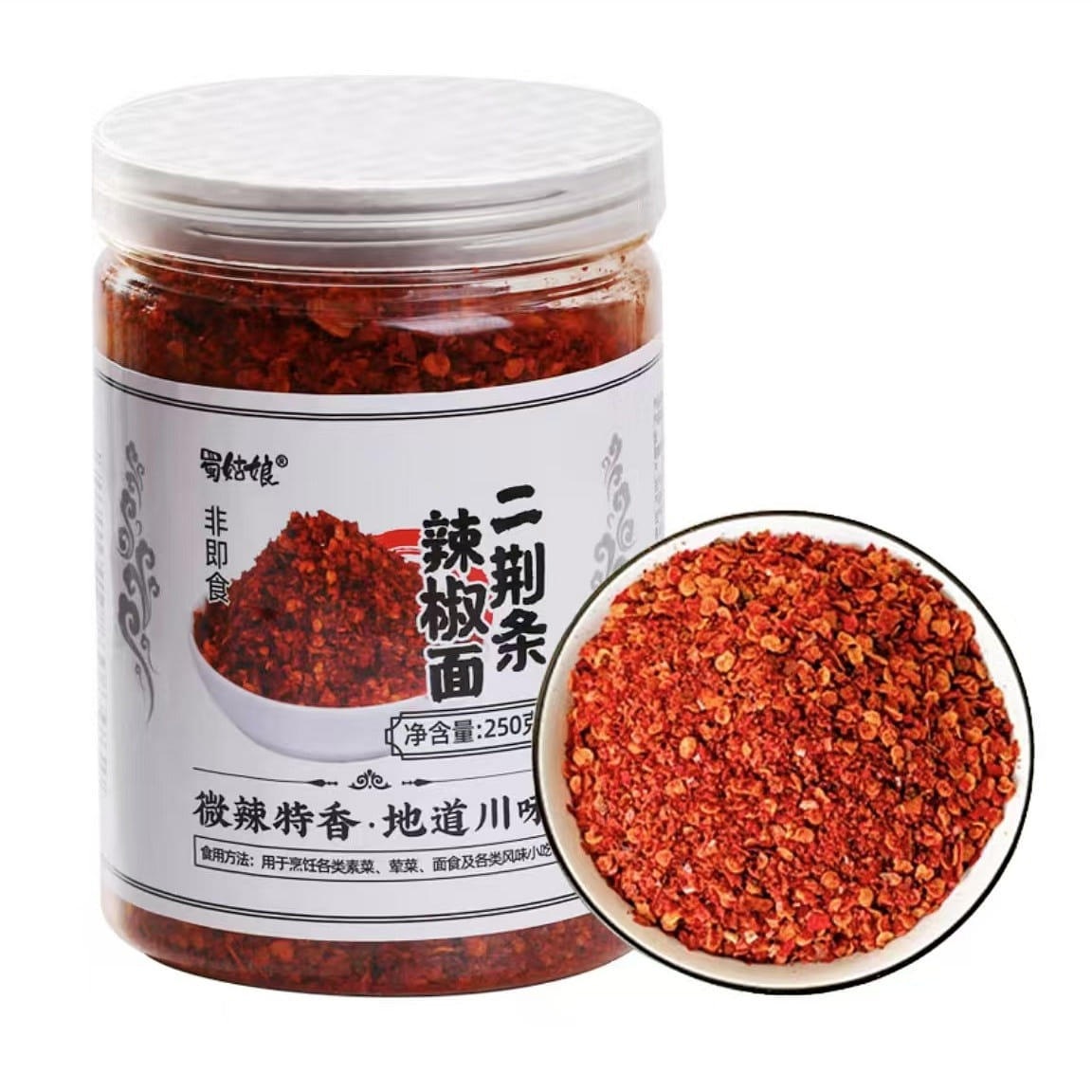 蜀姑娘 二荆条辣椒面 微辣特香中粗制作油泼辣子 250 克