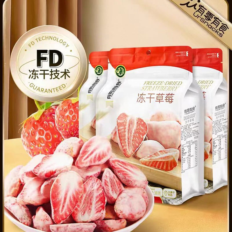 You Ling You Shi Freeze dried strawberries 38g*1 bag 38 g