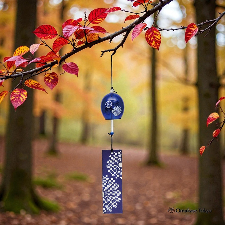 Shoho Kisikido Glass Wind Chime Blue 180 g