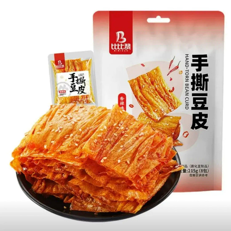 比比赞手撕香辣豆皮118g*1袋 118 克