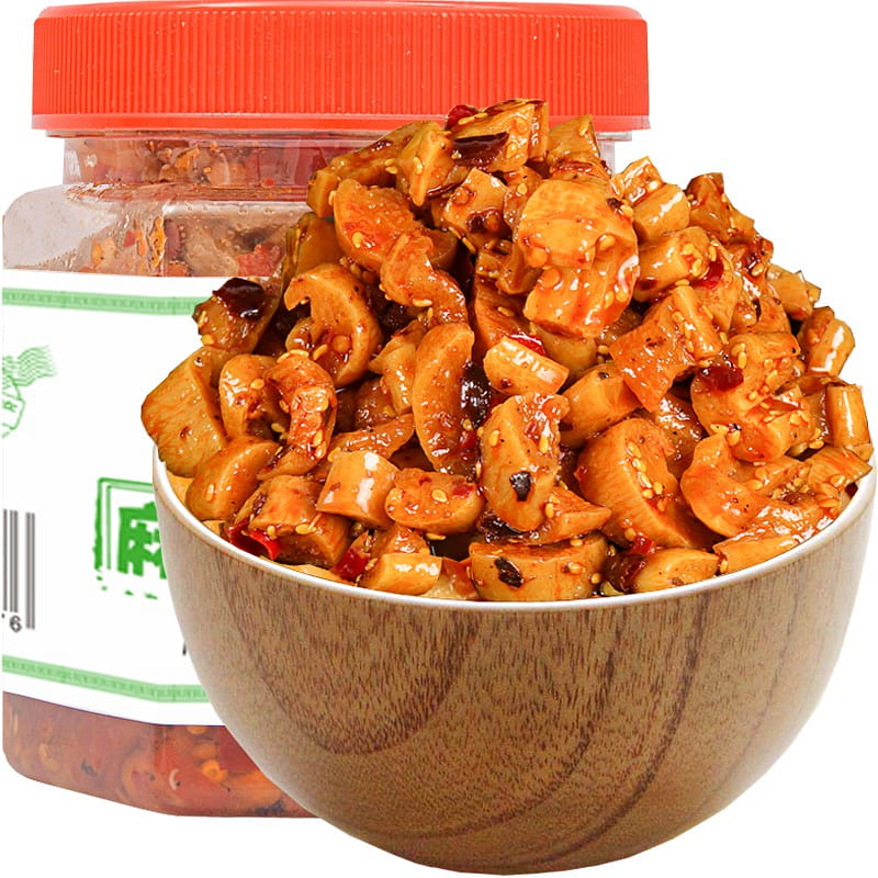 Spicy Radish Cubes 208g, Hunan Specialty Side Dish, Ready-to-Eat Pickled Vegeta 208 g