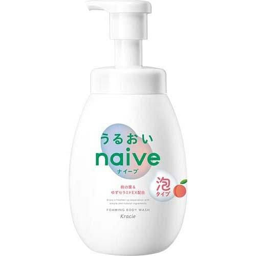 Naive Moist Foaming Body Wash Peach Soap 600ml 1 count