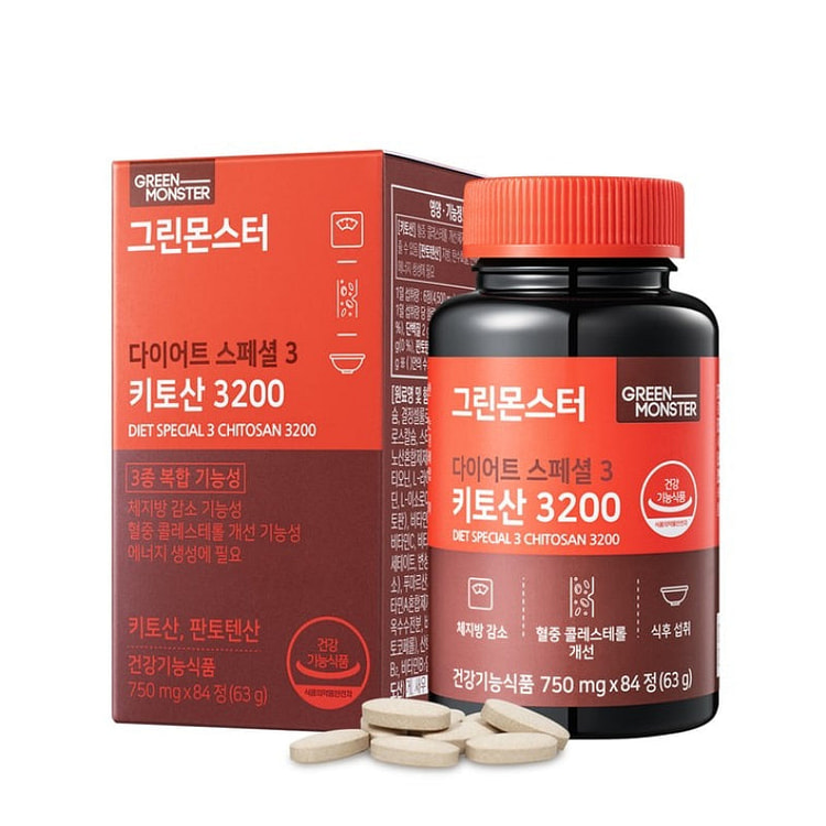 Green Monster抑制体脂 壳聚糖片84粒 1 份