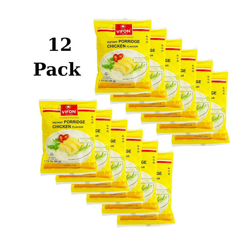 Vifon Instant Porridge, Chicken Flavor pack of 12 1 each