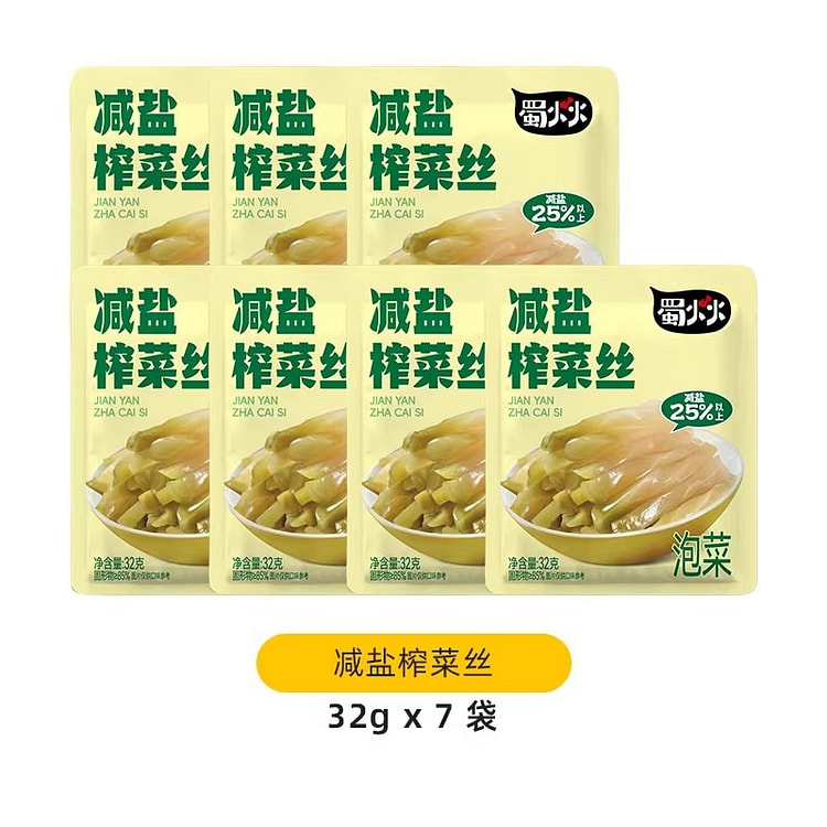 吉香居蜀火火 减盐榨菜丝32g*7包 234 克