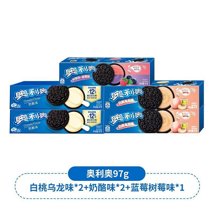 奥利奥夹心饼干97g*5盒奶酪白桃乌龙味 97 克