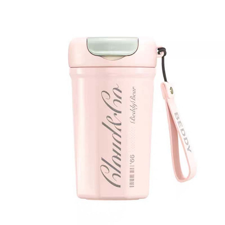 杯具熊 陶瓷内胆保温杯 粉 400 毫升