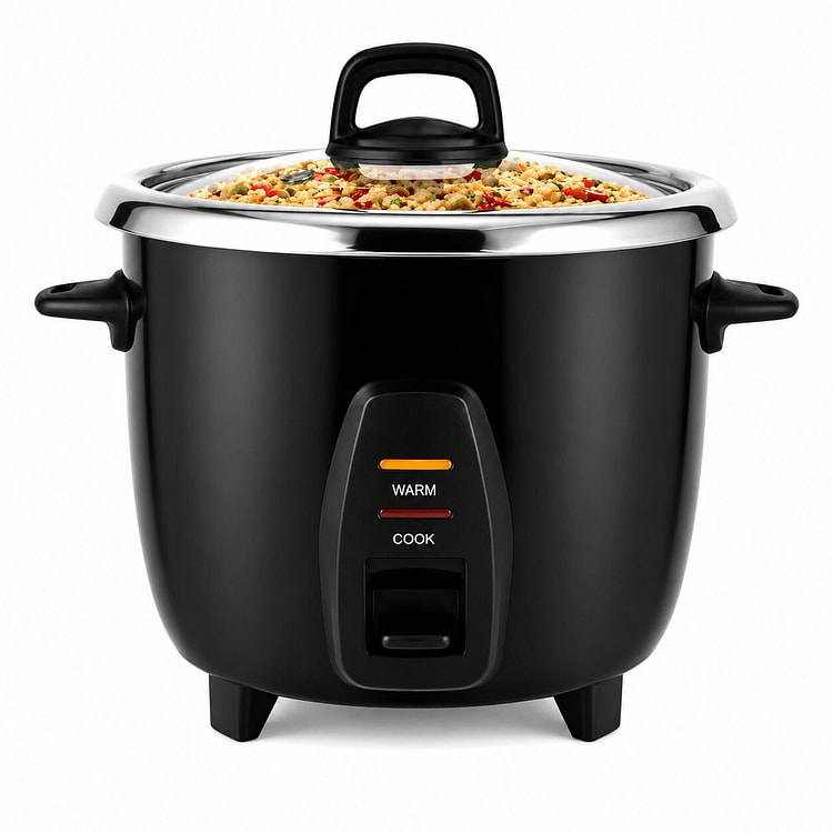 Deluxe 10-Cup Electric Rice Cooker, Stainless Stee 200 pack