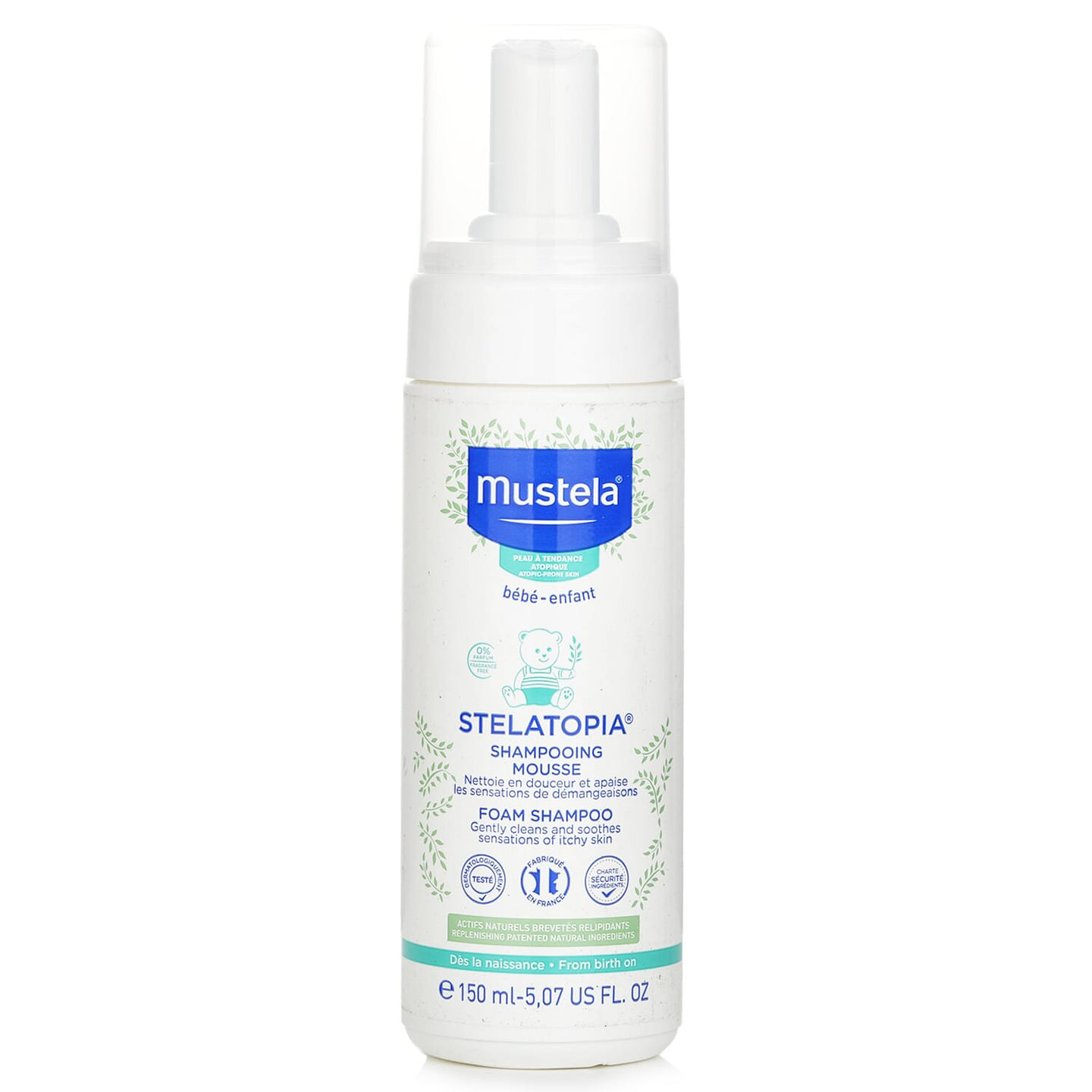 Mustela Sitanya Foaming Shampoo (mildly cleanses and relieves itchy skin) 150ml/5.07oz 150 ml