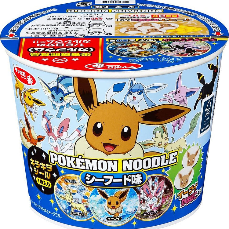 Pokemon Noodles Ramen Seafood Pikachu Salt 37g