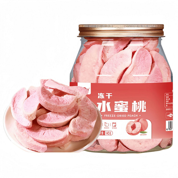 喵在其中 水蜜桃干冻干脱水水果脆片 145g*1罐 145 克