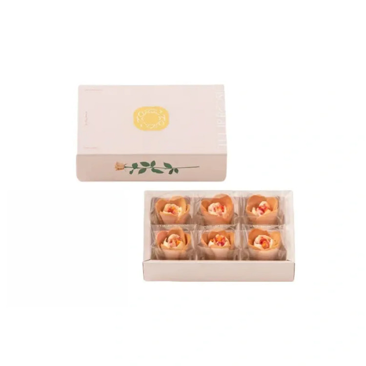 TULIP ROSE 白桃乳酪郁金香玫瑰酥6枚装