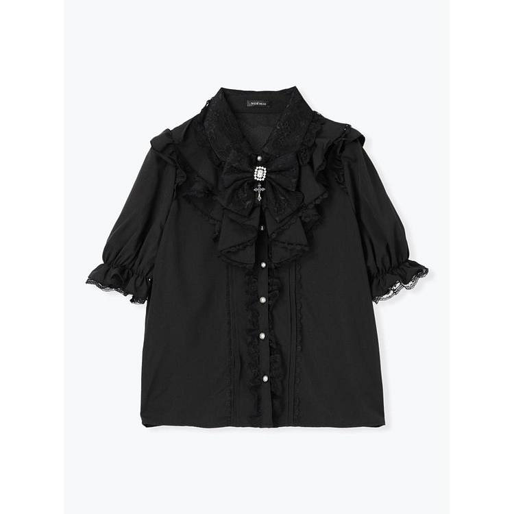 NOEMIE Gothic Ribbon Shirt Black M