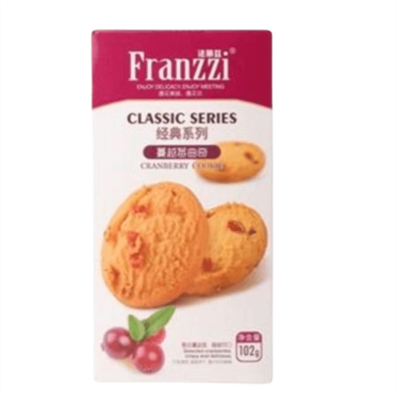 【中国直邮】FRANZZI 法丽兹 蔓越莓味曲奇 —— 休闲时刻必备的香酥饼干,打造惬意下午茶的绝佳小零食(102g / 盒) - Weee!