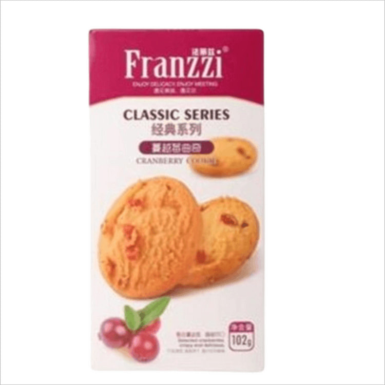 【中国直邮】FRANZZI 法丽兹 蔓越莓味曲奇 —— 休闲时刻必备的香酥饼干,打造惬意下午茶的绝佳小零食(102g / 盒)