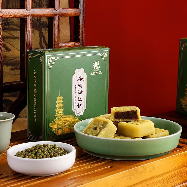 龙华禅食 净素绿豆糕 老上海糕点 280g*1盒