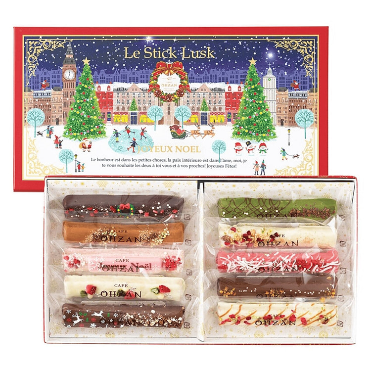 CAFE OHZAN圣诞限定巧克力面包棒 10支入 1 盒