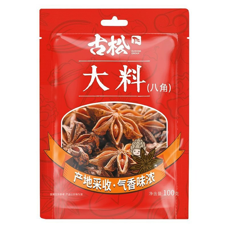 古松大料100g八角香辛料无硫香料调料家用炒菜炖肉 100 克