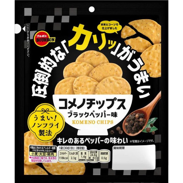 Bourbon Komeno Chips Black Pepper Flavor 30g 1 each