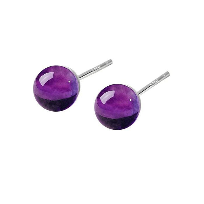 Palace On New Amethyst Earrings Silver 6mm 1 box