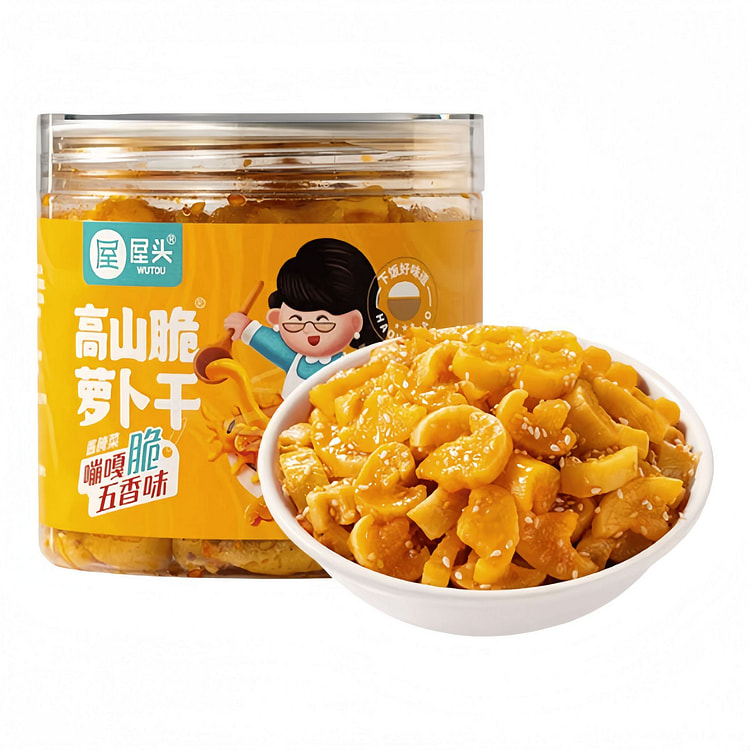 屋头 高山脆五香萝卜干 206g*1罐 206 克