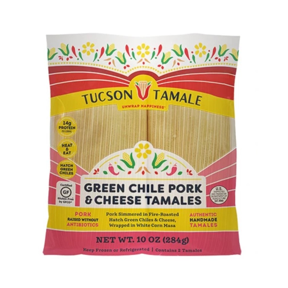 Tucson Tamale Company Tamales, Green Chili Pork & Cheese 2pk Weee!