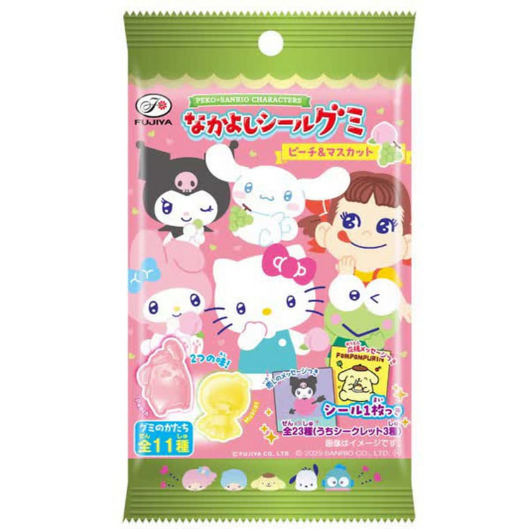 Fujiya Peko Sanrio Nakayoshi Seal Gummy Peach 6 1 each