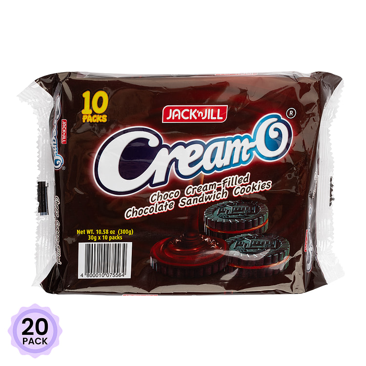 Jack 'n Jill Cream-O Choco Cream Filled Sandwich Cookies 330 g*20 pack