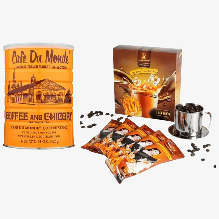 Combo Cà phê Du Monde & Cà phê đông trùng hạ thảo Nhật Kim Anh