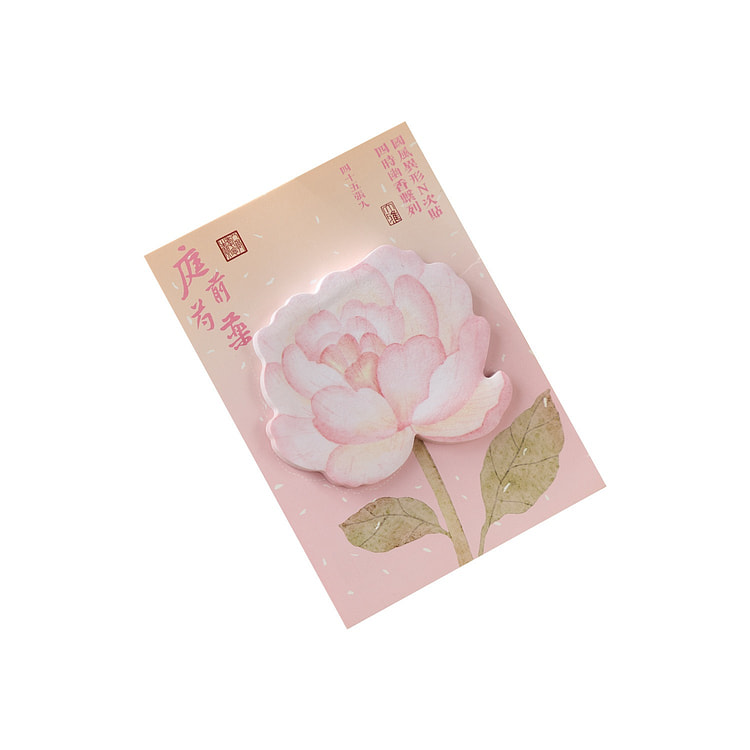 Floral Sticky Notes Notepads - Chinese Peony 1 count