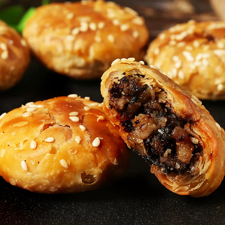 黄山烧饼 安徽特产 梅干菜酥饼 辣味 美国本地发货
