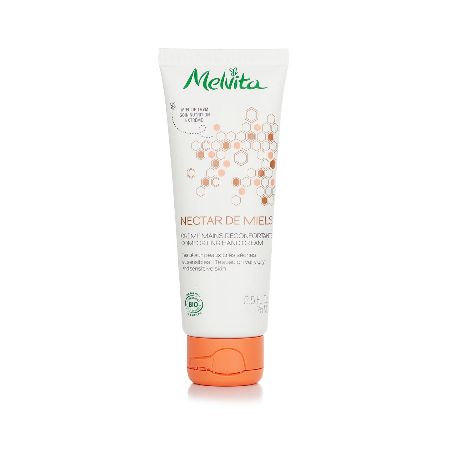 Melvita Honey Nectar Comfort Hand Cream tested on very dry and sensitive skin 75 ml