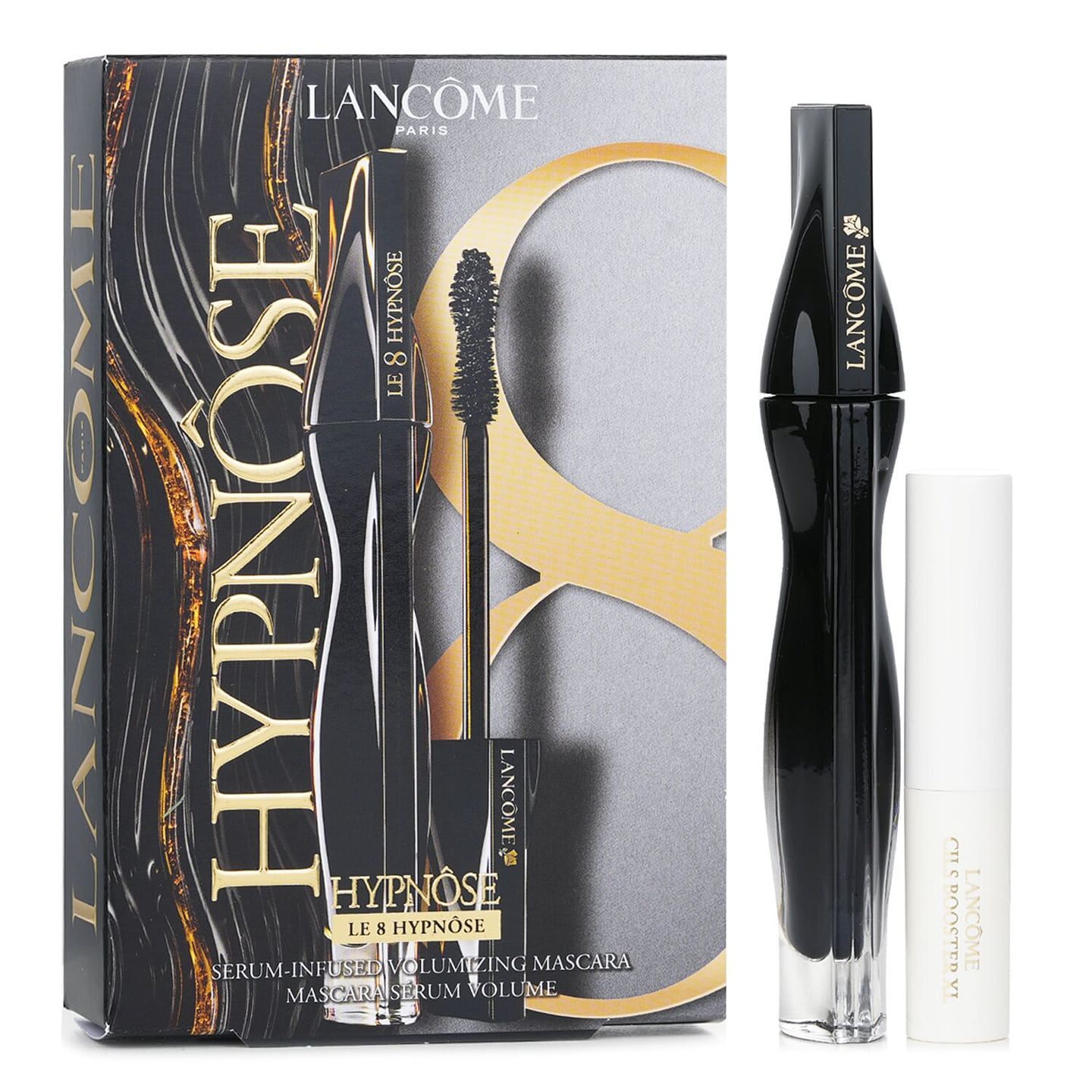 Lancome Le 8 Hypnose Mascara Set: LE 8 Hypnose Mascara 8ml + Cils Booster XL Super Enhancing Mascara Base 4ml 2 bottle