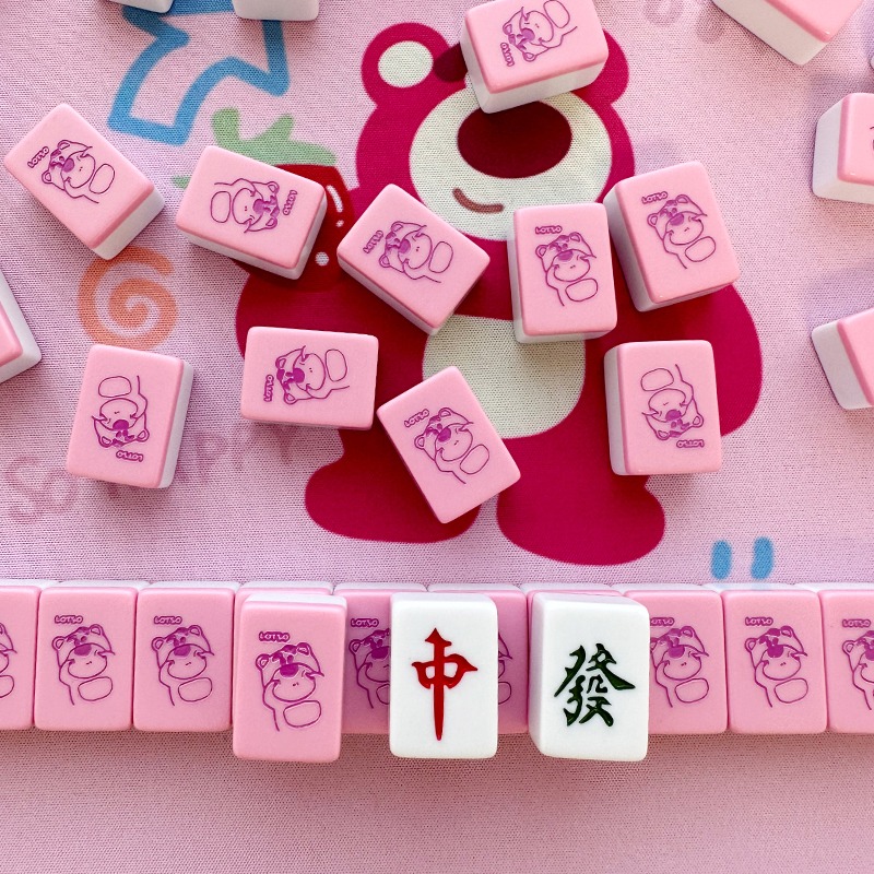 Get Netizen Outdoor Portable Mahjong Set 26mm Strawberry Bear