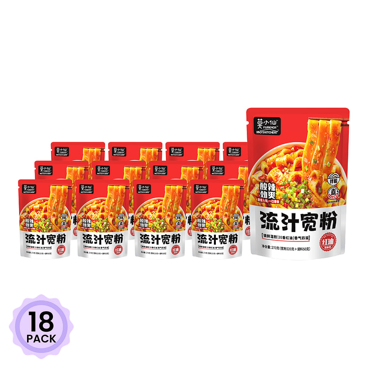 莫小仙 红油流汁宽粉 270 克*18 包