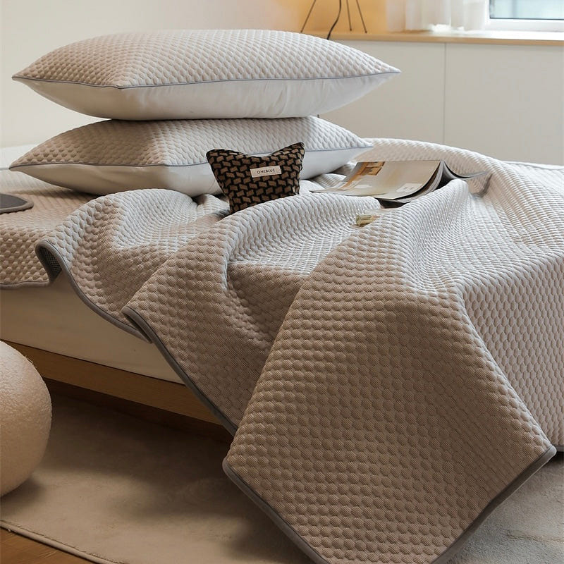 Cool Mat 3Pcs Set(2 pillowcases) Khaki-Queen 2000 グラム