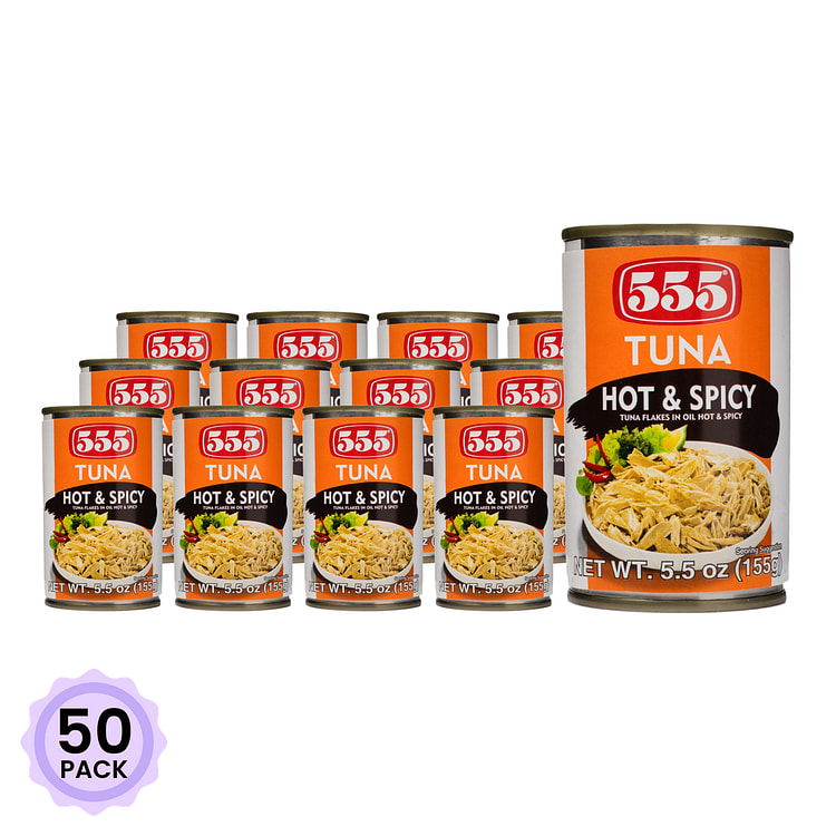 555 油浸金枪鱼片 香辣味 5.5 盎司*50 包