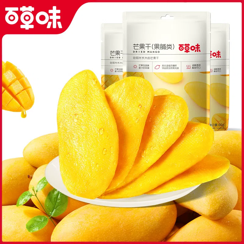 Herb-flavored dried mango, thick-cut preserved fruits, popular snacks 100g*1 bag 100 g