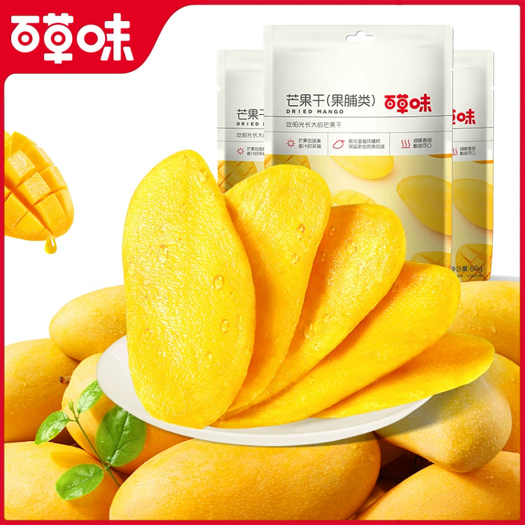 百草味芒果干厚切果脯爆款零食100g*1袋