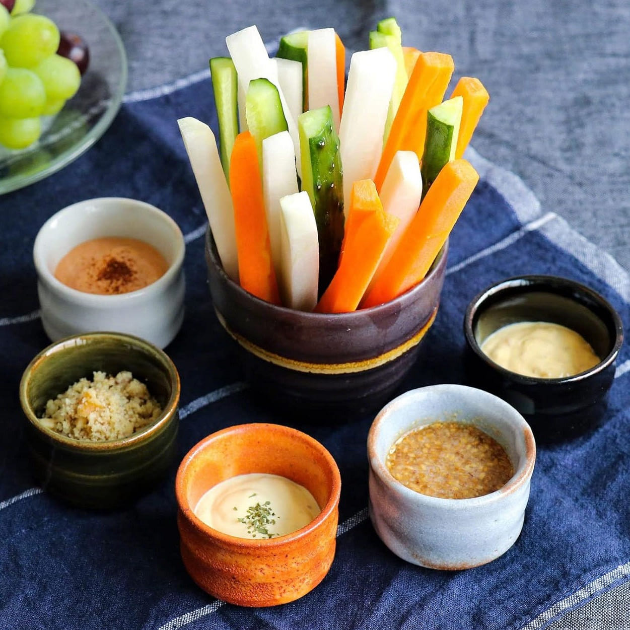 Asayu Japan 陶瓷清酒杯套装,5个装,美浓烧陶器套装 1 盎司