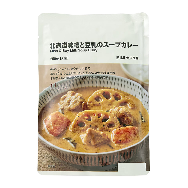 MUJI Miso Soy Milk Soup Curry Sauce Spicy 250g 1 each