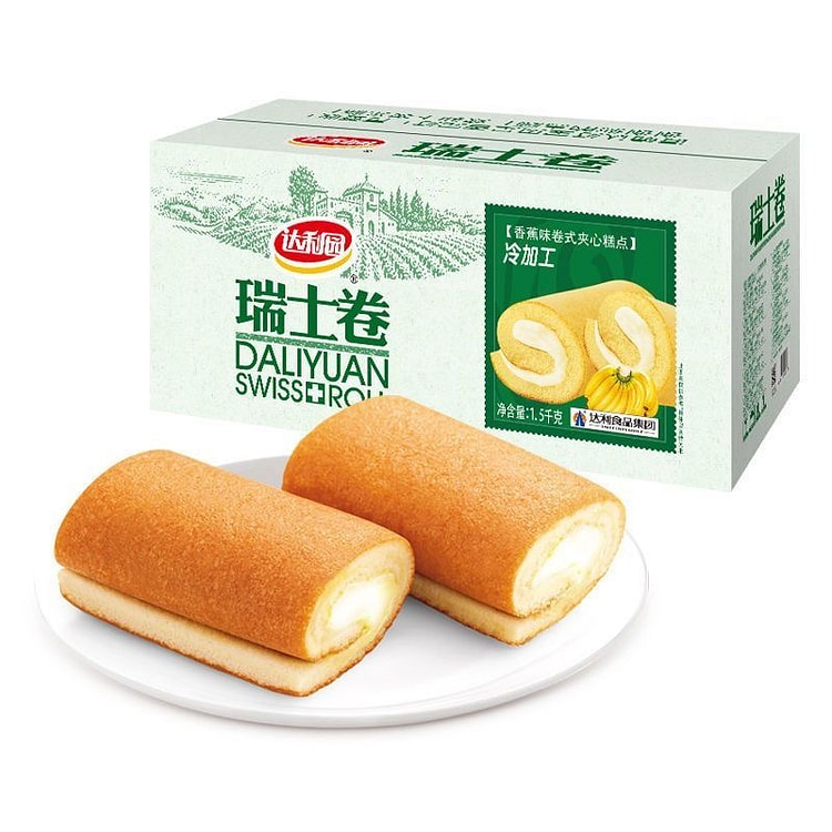 Daliyuan Banana-Flavored Swiss Roll Breakfast 1500 g
