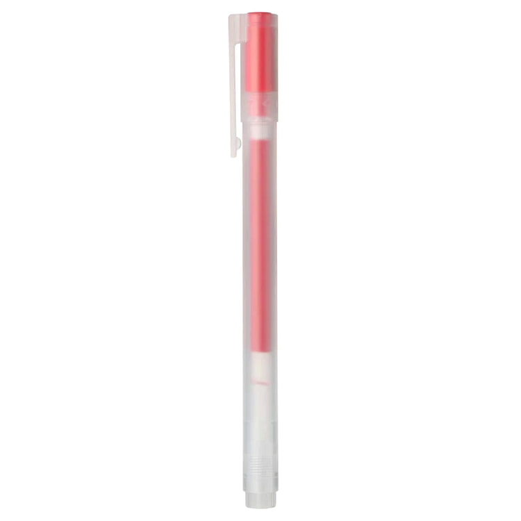 MUJI Gel Ink Cap Type Ballpoint 0.7mm Red Pen