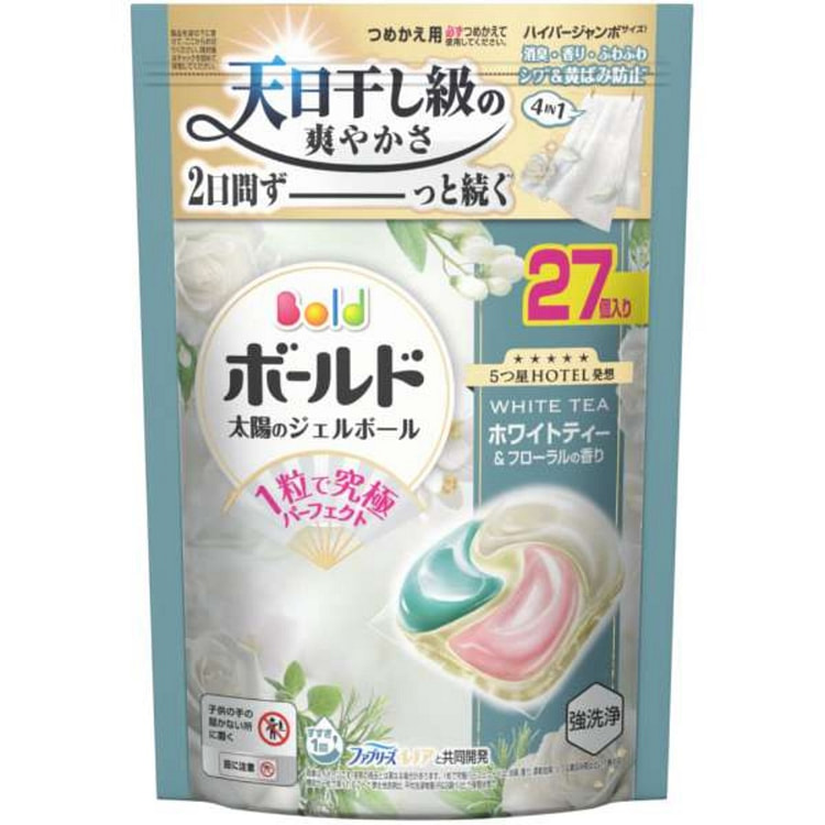 宝洁 Bold 洗衣凝珠 补充装 白茶花香 27枚 1 包
