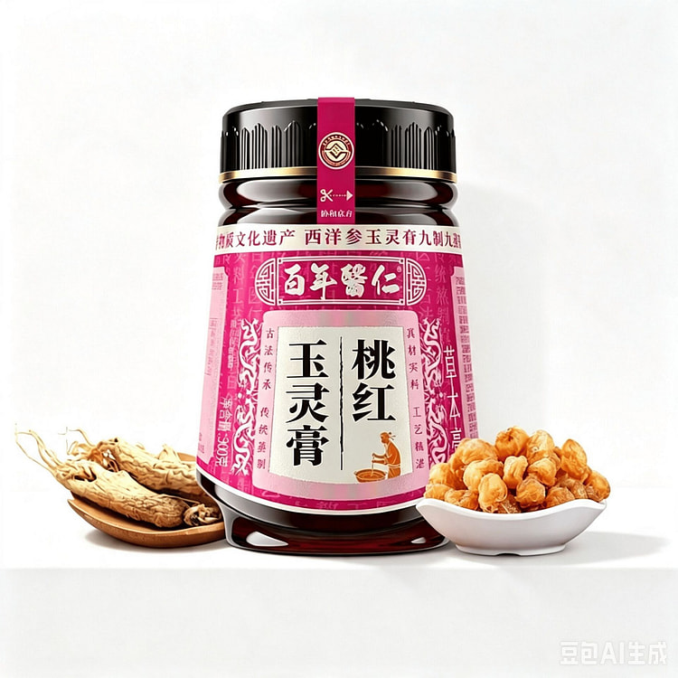 百年翳仁 桃红玉灵膏 西洋参桂圆双补气血滋补调理膏 300 克